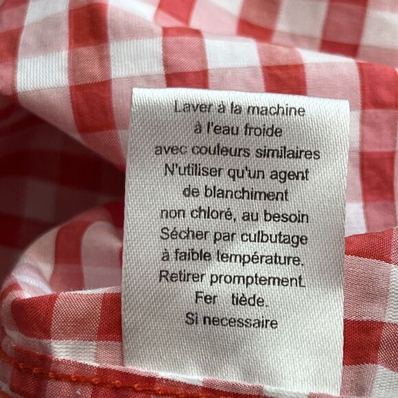 Age Of Wisdom Med. Men's Gingham Check LS Button Down Shirt Flip Cuff Pearl Snap - Picture 8 of 12